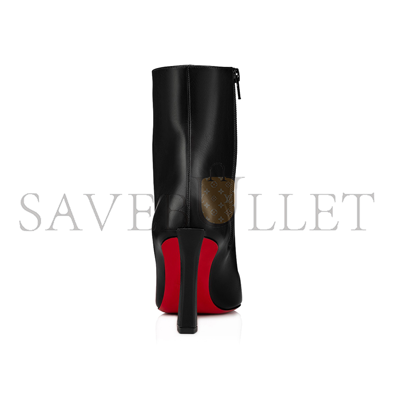 CHRISTIAN LOUBOUTIN CONDORA BOOTY85 MM LOW BOOTS - CALF LEATHER - BLACK 1230284BK01